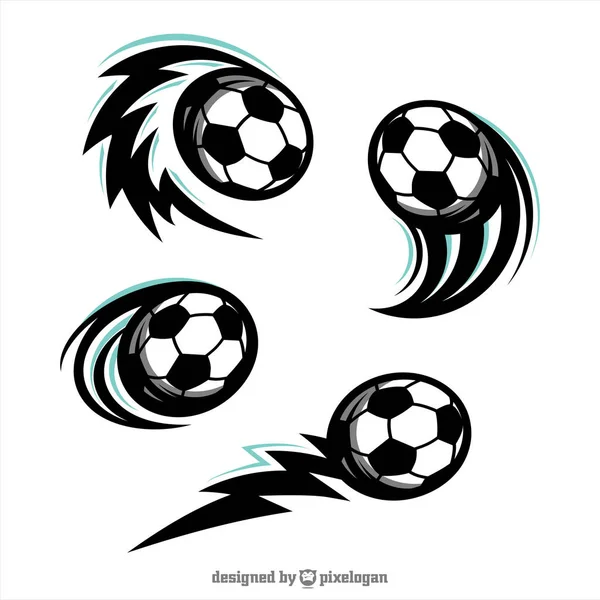 Fútbol Conjunto Swoosh — Vector de stock