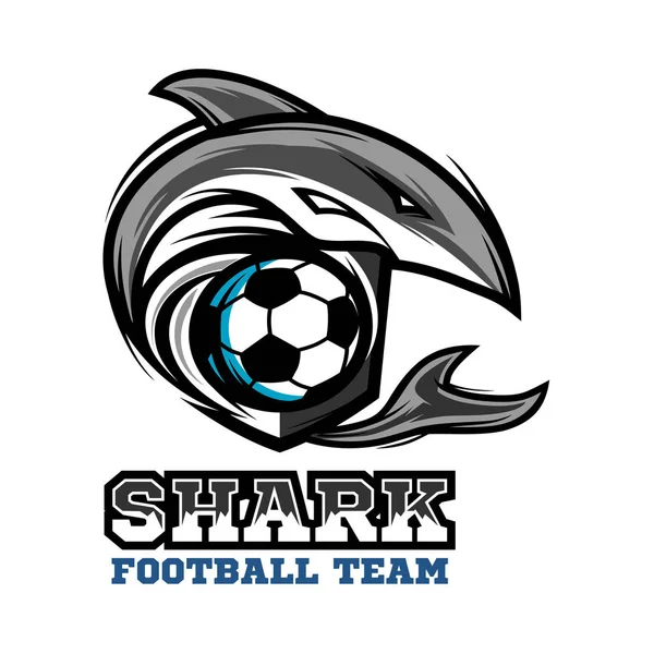 Haai Voetbal Logo Vector — Stockvector