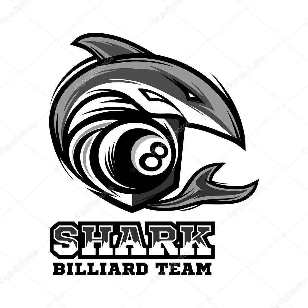 Shark Billiard Logo Vector 01