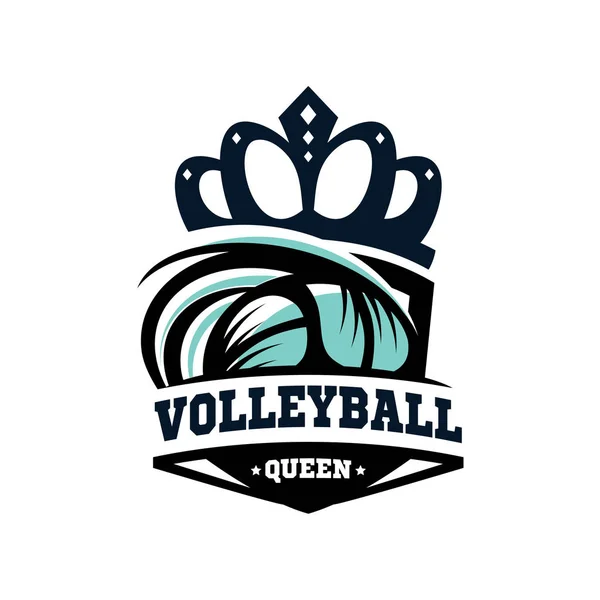 Volleyball Queen Logo Vector — Stock Vector