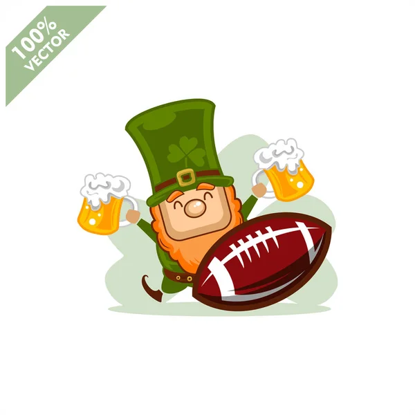 Ballon Sport Patrick Day Illustration Vectorielle Thème — Image vectorielle