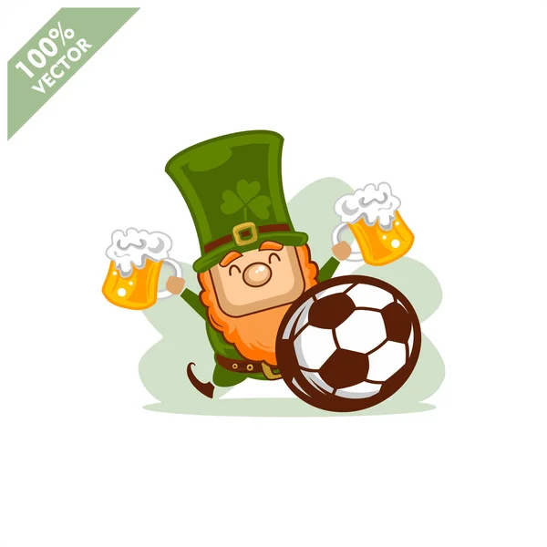 Sport Bal Patrick Day Thema Vector Illustratie — Stockvector