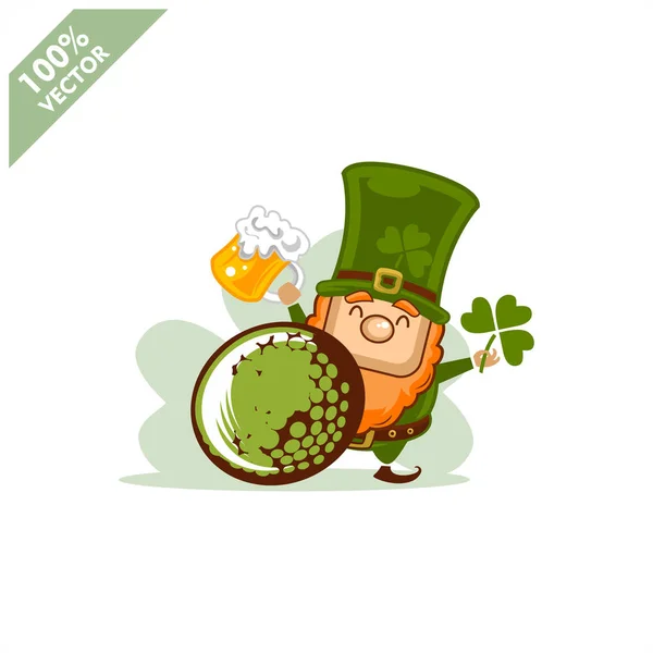 Sportball Patrick Day Thema Vektor Illustration — Stockvektor