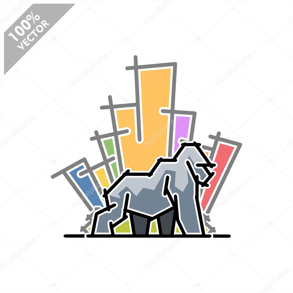 City zoo logo vector
