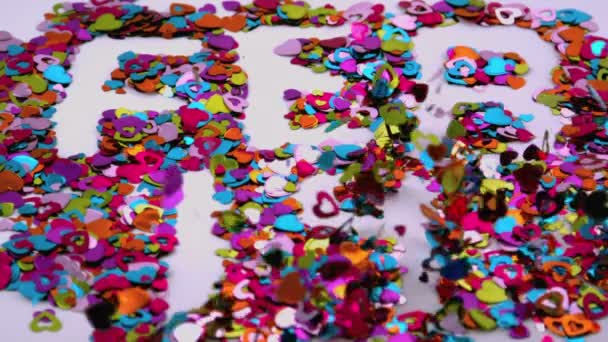 Confetti blows away — Stock Video