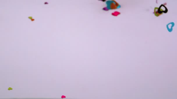 Confetti blows away — Stock Video