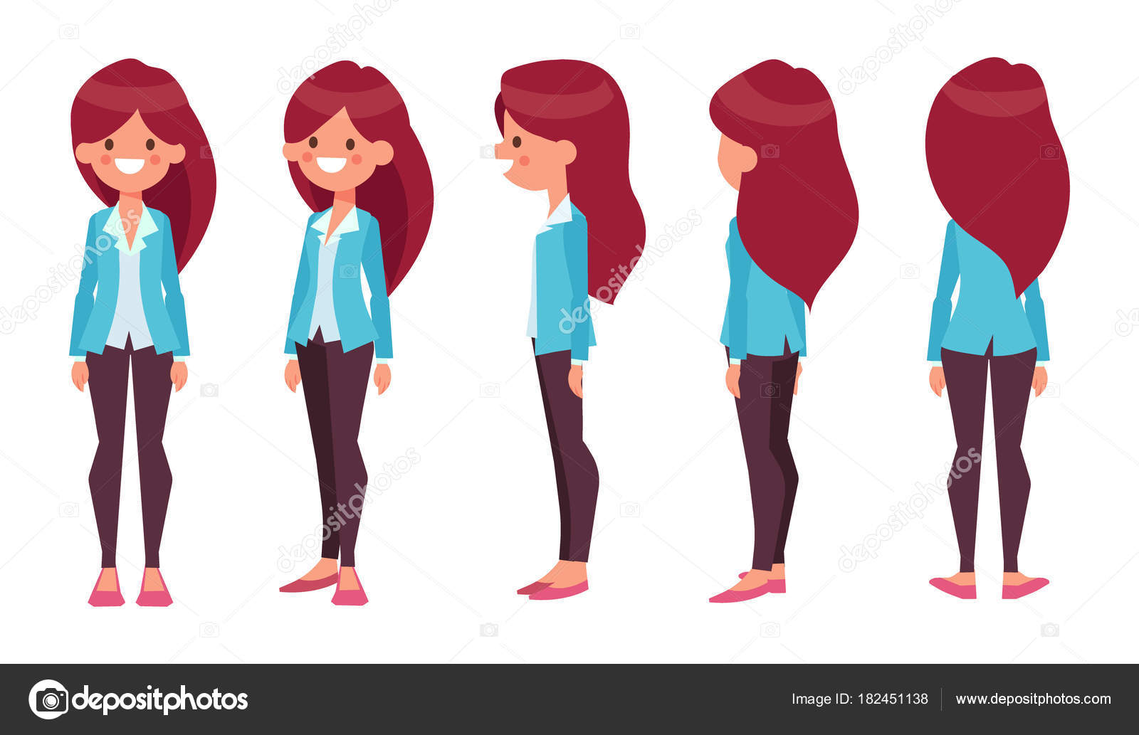 4+ Thousand Cute Cartoon Girl Side View Royalty-Free Images, Stock Photos &  Pictures