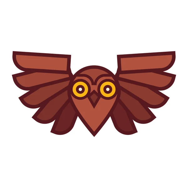 Vliegende Owl Vectorillustratie — Stockvector