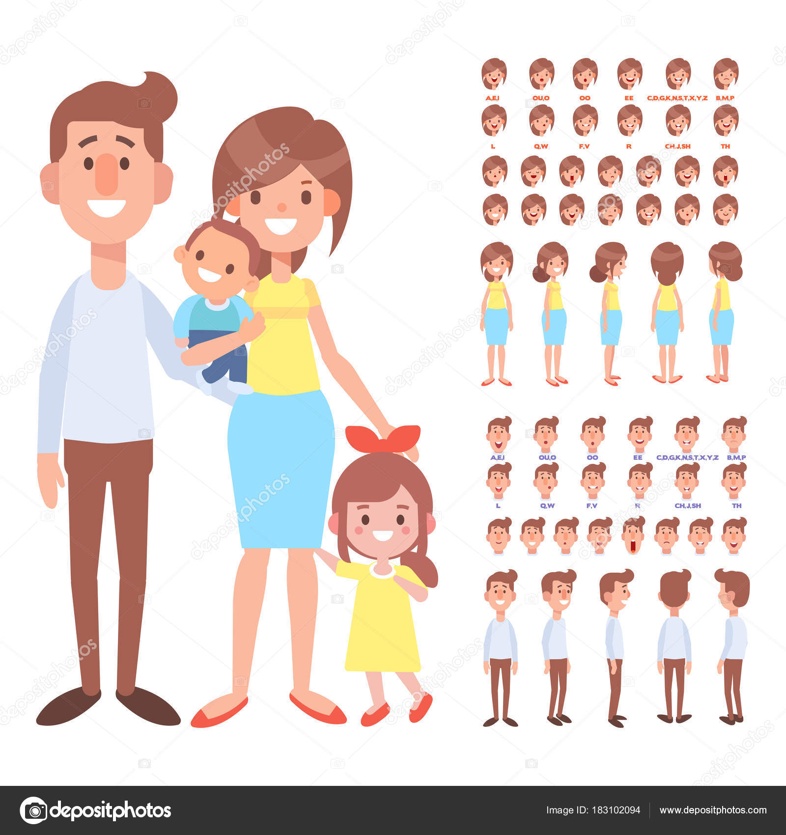Animation happy family Vector Art Stock Images | Depositphotos Animation happy family Vector Art Stock Images | Depositphotos