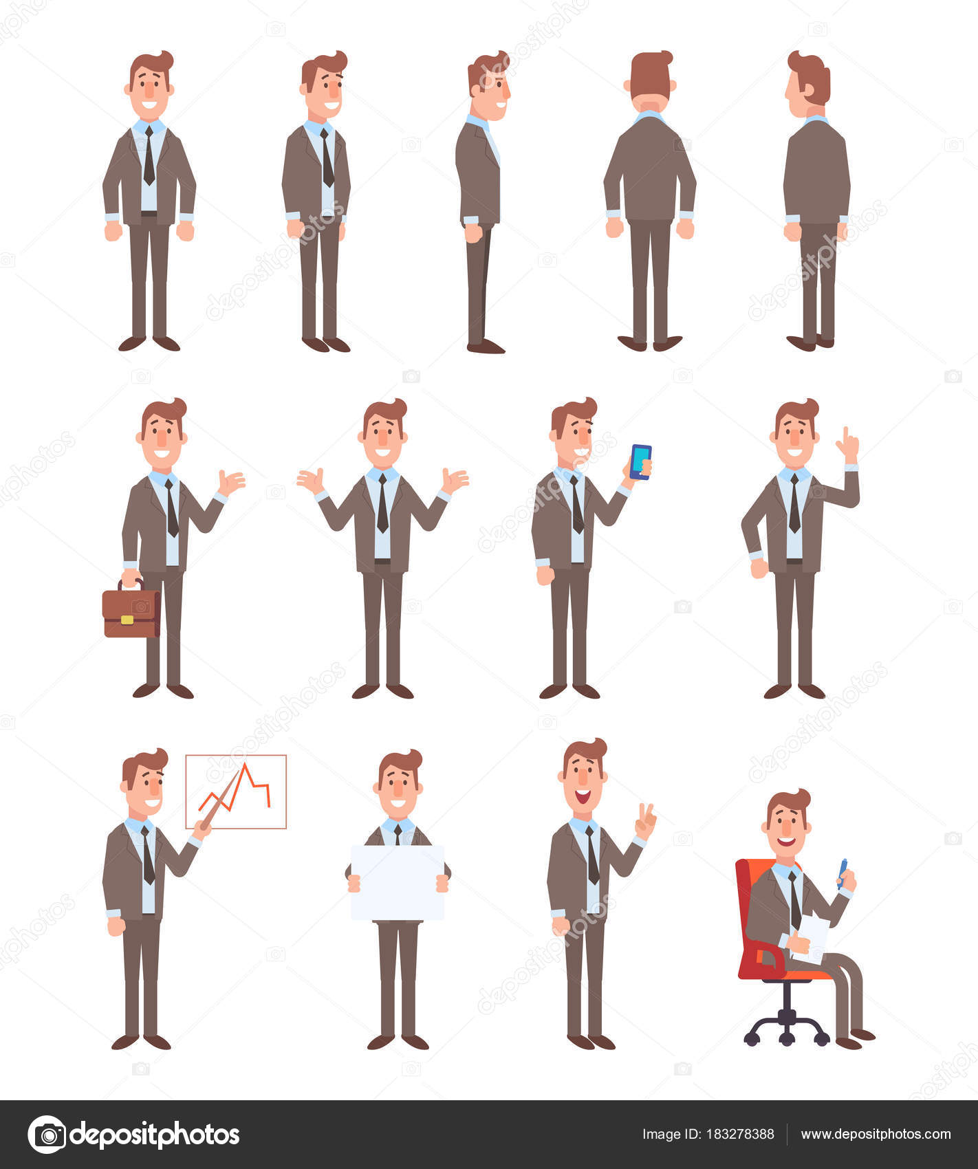 Casual Business Woman Character Different Poses Stock Vector (Royalty Free)  1496618684 | Shutterstock
