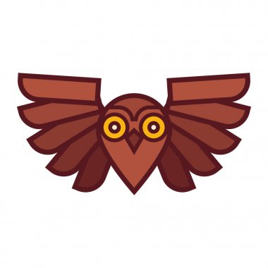 Baykuş renk vektör resim koleksiyonu. Benzersiz gösterim amacıyla tasarım.