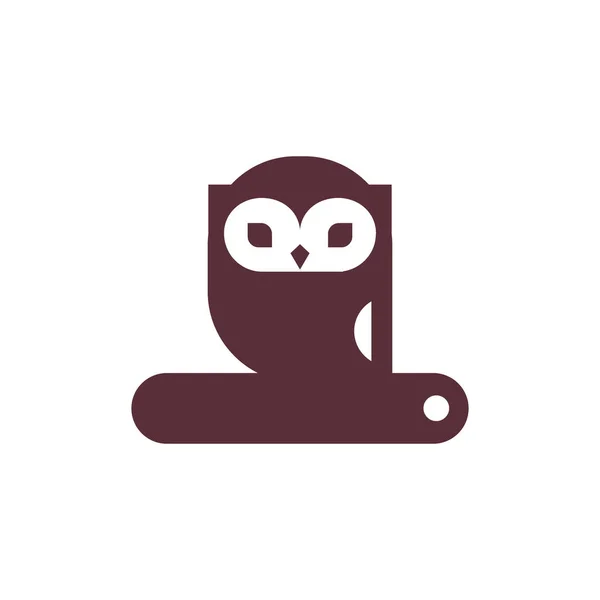 Сова Вектор Значок Ілюстрація Дизайну Логотипу — стоковий вектор