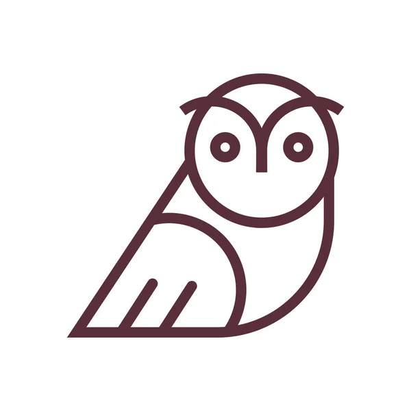Baykuş Vektör Simgesi Gösterim Amacıyla Tasarım Logo — Stok Vektör