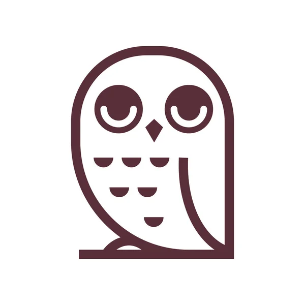 Baykuş Vektör Simgesi Gösterim Amacıyla Tasarım Logo — Stok Vektör