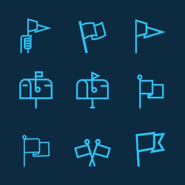 Bayrak Icon set hattı.