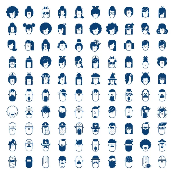 Vector Personas Avatar Conjunto — Archivo Imágenes Vectoriales