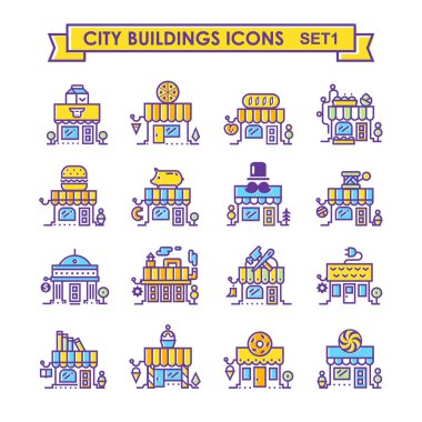 Vektör ince çizgi simgesini evler büyük kümesi. Web Tasarım ve uygulama arabirimi, infographics için. Beyaz arka plan üzerinde düz izole vektör çizim. 