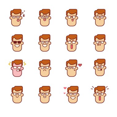 Vektör Emoji adam izole üzerinde beyaz arka plan belirleme