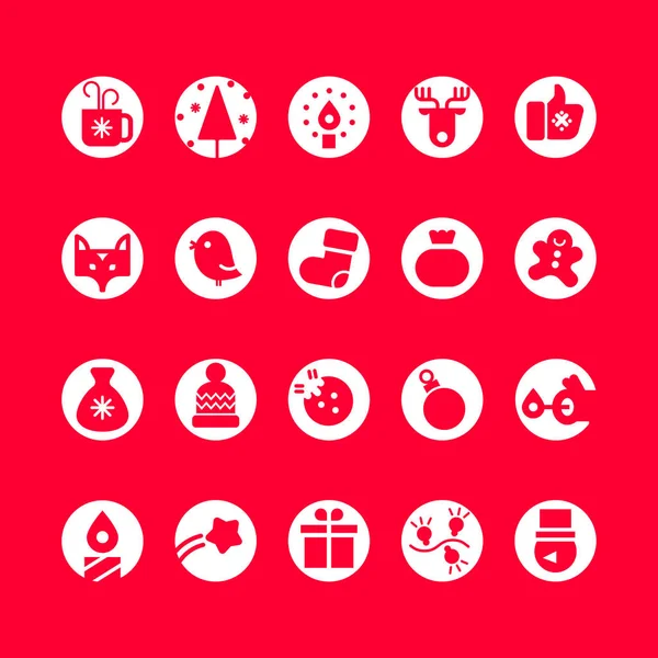 Merry christmas ikon seti