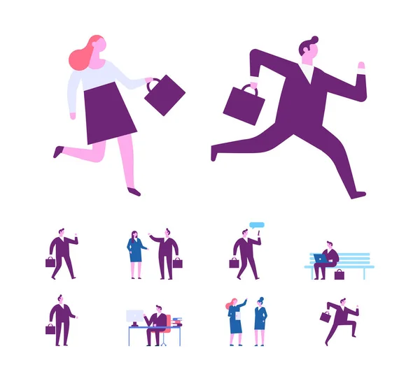 Business people characters.  Flat vector illustration isolated on white.
