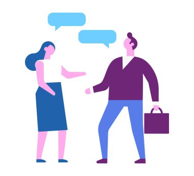 İş adamları. Düz vektör çizim üzerinde beyaz izole.