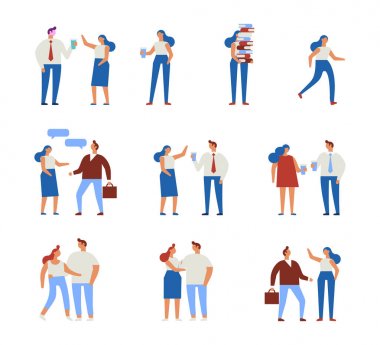 Arka plan insanlar karakterler. Açık hava etkinliği. Düz vektör çizim.