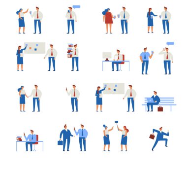 İş adamları. Düz vektör çizim white.business toplantı üzerinde izole, izole, iş kadını, iş adamı, düz insanlar, vektör 