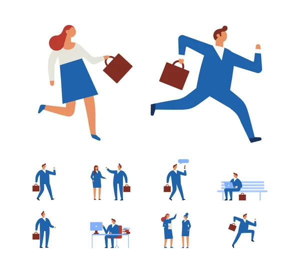 Business people. Flat vector illustration isolated on white.business meeting,isolated,business woman,business man,flat people,vector