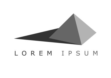 Piramit minimalist gölge logolu