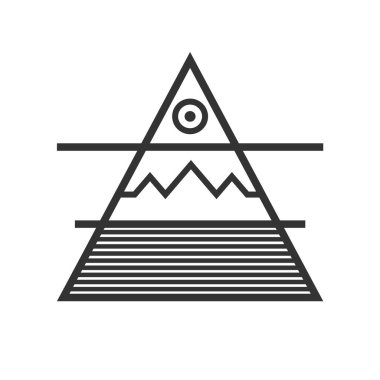 Üç unsur su yere havaya güneş bölünmüş üçgen