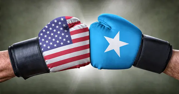 Un match de boxe entre les États-Unis et la Somalie — Photo