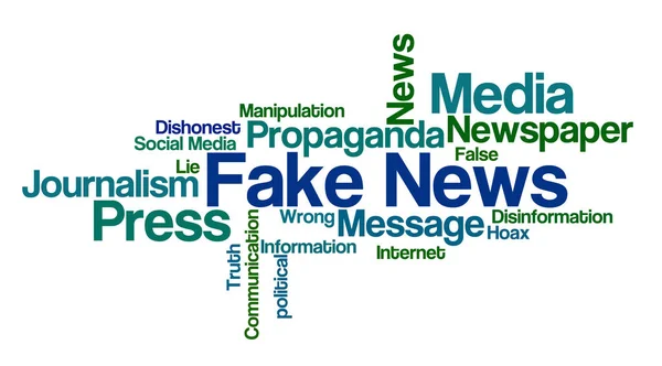 Word Cloud on a white background - Fake News — Stock Photo, Image