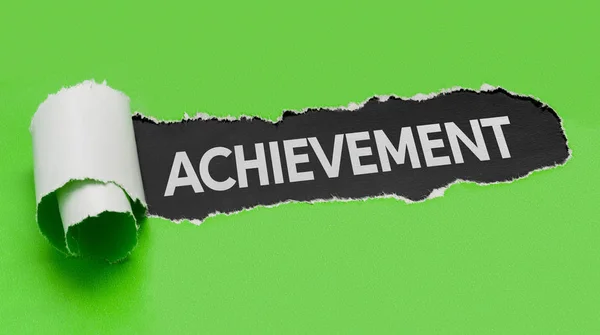 Heen en weer geslingerd Groenboek onthullen het woord prestatie — Stockfoto