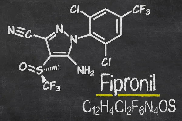 Tablica z wzór chemiczny Fipronil — Zdjęcie stockowe