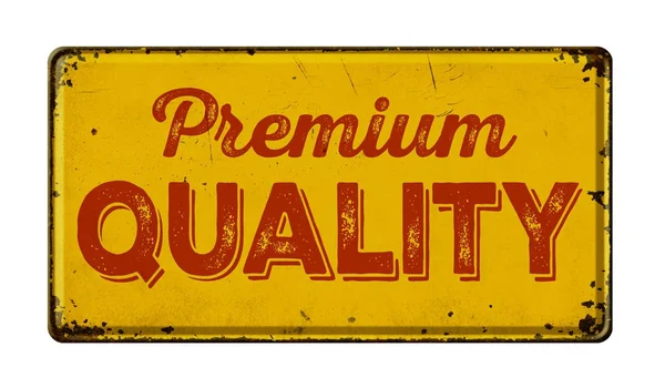 Beyaz bir arka plan - Premium Quality paslı metal tabelada Vintage — Stok fotoğraf