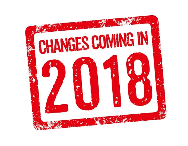 Rode stempel - veranderingen die in 2018 — Stockfoto