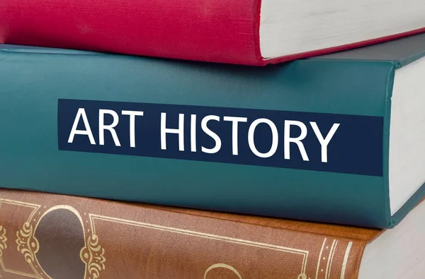 En bok med titeln Art History skriven på ryggraden — Stockfoto