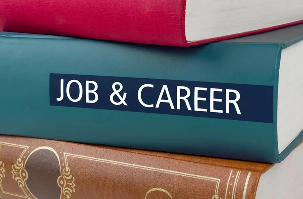 Un libro con el título Job and Career escrito en la columna vertebral —  Fotos de Stock