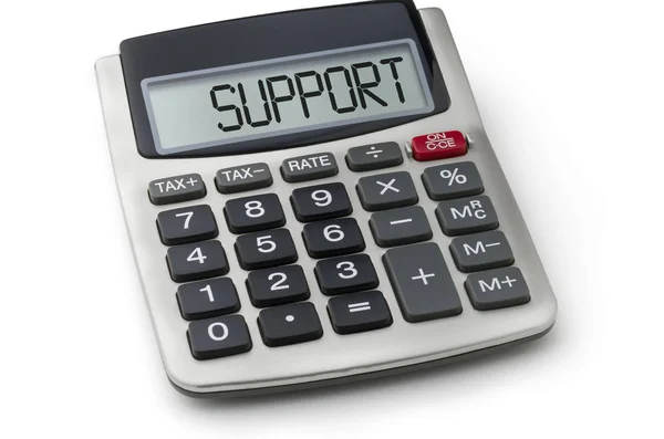 Calculatrice Avec Mot Support Sur Écran — Photo