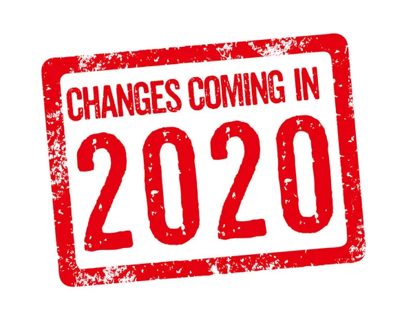 Röd ststämpel - Förändringar 2020 — Stockfoto