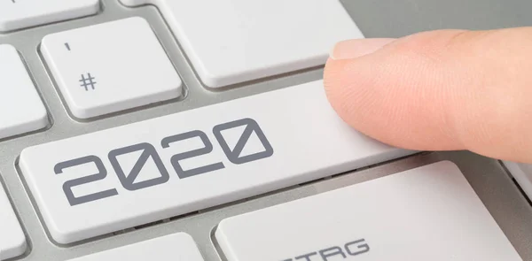 A keyboard with a labeled button - 2020 — Stock Photo, Image