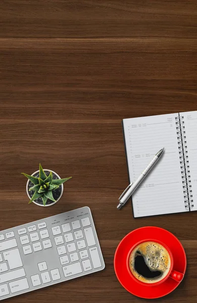 Top View Desk Copy Space Top — Stock Photo, Image