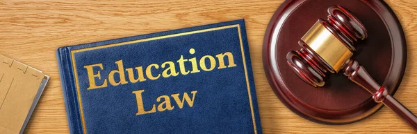 Hukuk Kitabı Olan Bir Tokmak Eğitim Hukuku — Stok fotoğraf