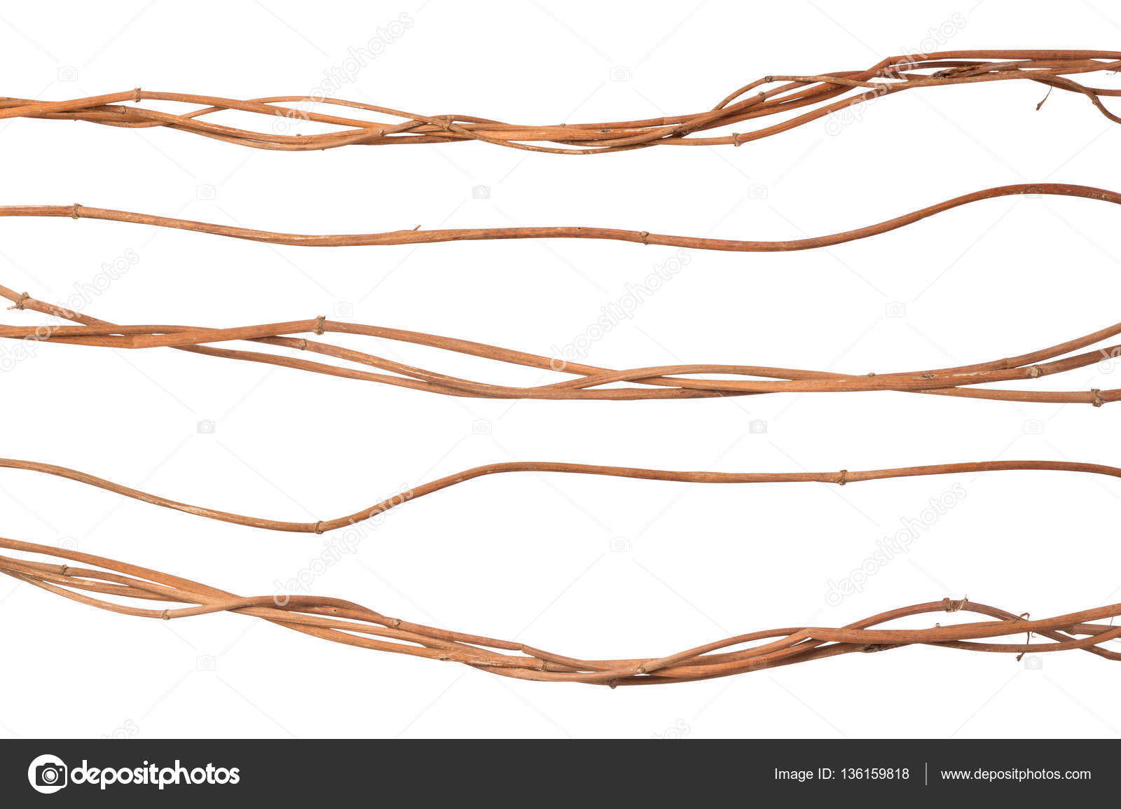 Brown String Isolated On White Background Stock Photo - Download
