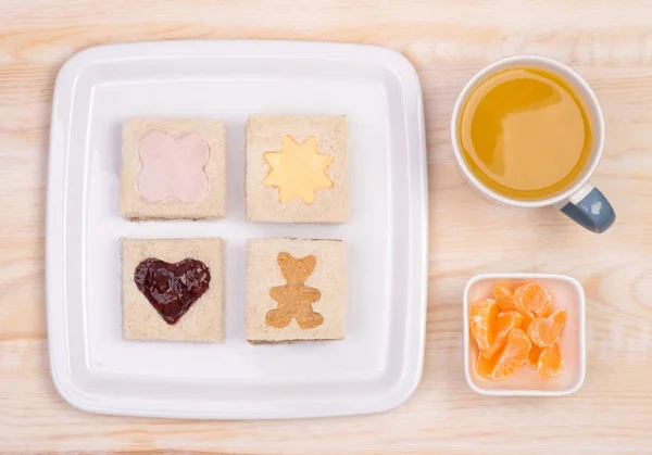 Süße Sandwiches für Kinder — Stockfoto