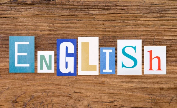 Ahşap arka plan üzerinde kelime 