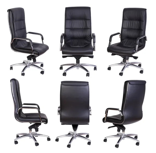 Black Office Chair Isolated White Background — Stock Photo, Image