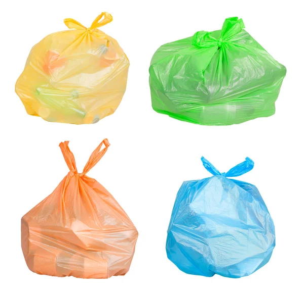 Tüten Mit Abfällen Die Für Das Recycling Sortiert Werden — Stockfoto