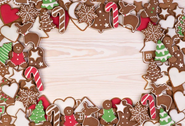 圣诞姜饼饼干 寒假食品 — 图库照片