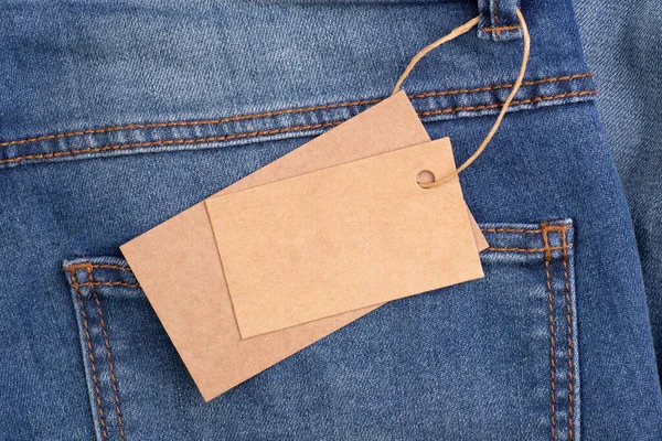 Tomma Etiketter Jeans — Stockfoto